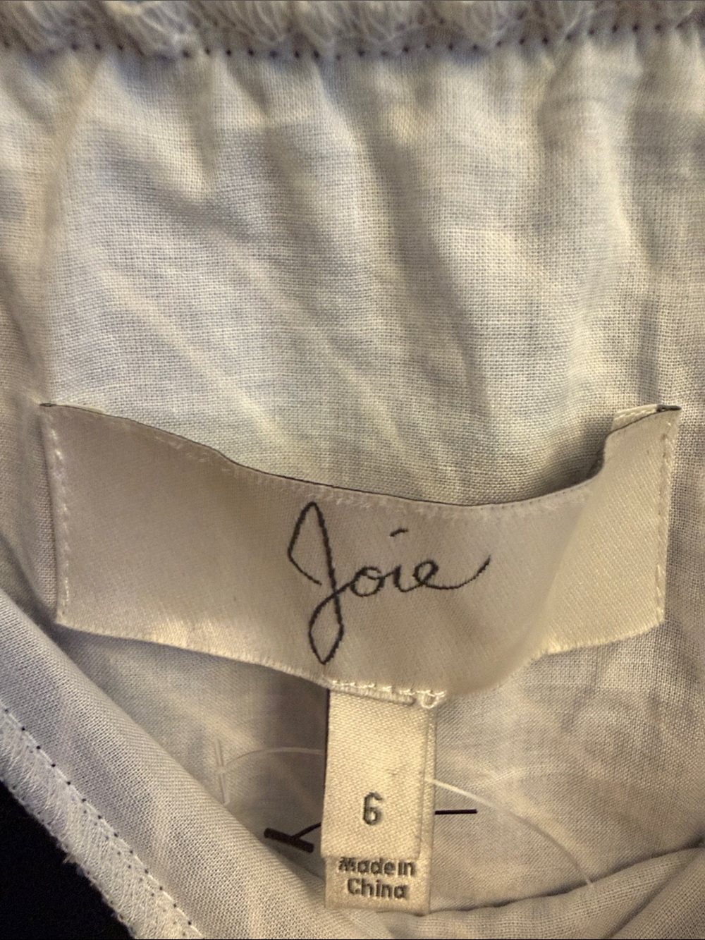 Joie Blue and White Striped A-Line Midi Skirt with Floral Rosettes - Picture 2 of 3
